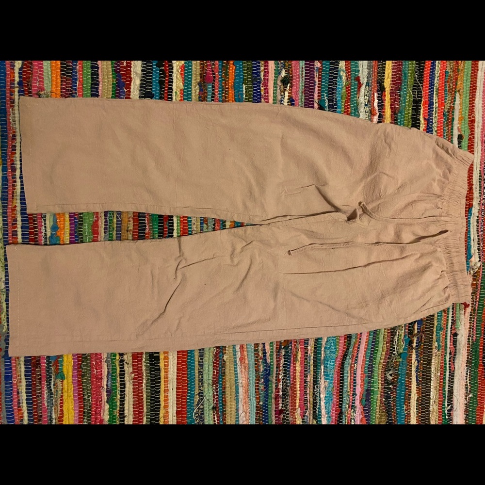 Pink drawstring pants